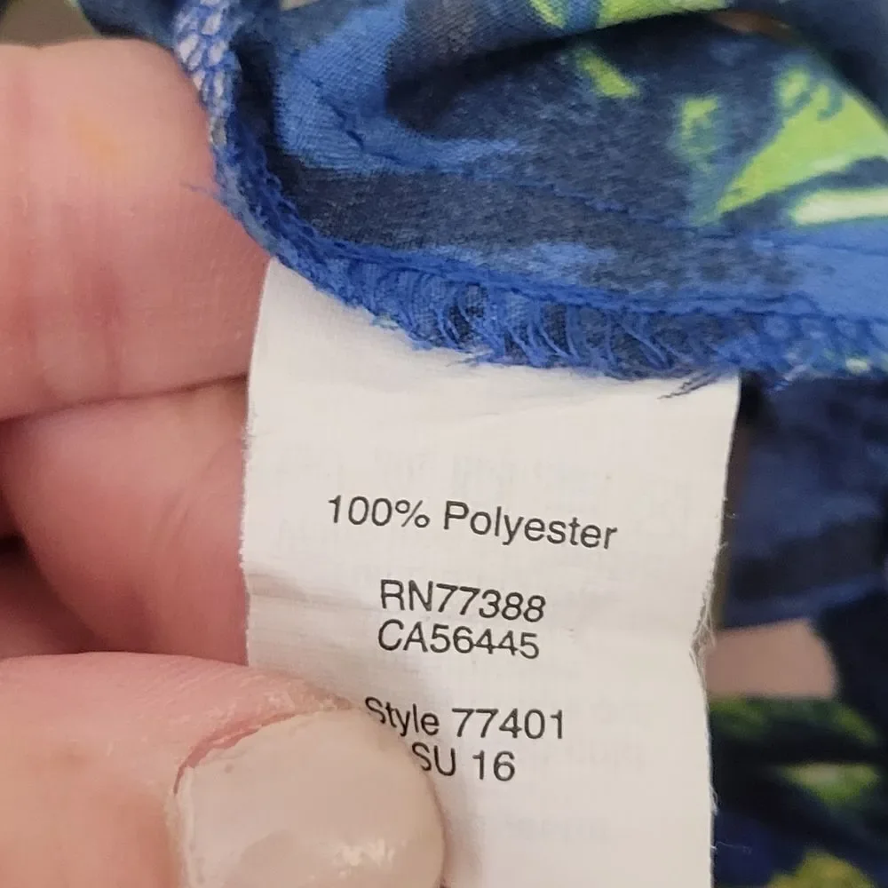 J Crew blue floral top